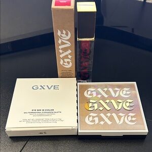 GXVE Eye See In Color Eyeshadow Palette with lip gloss